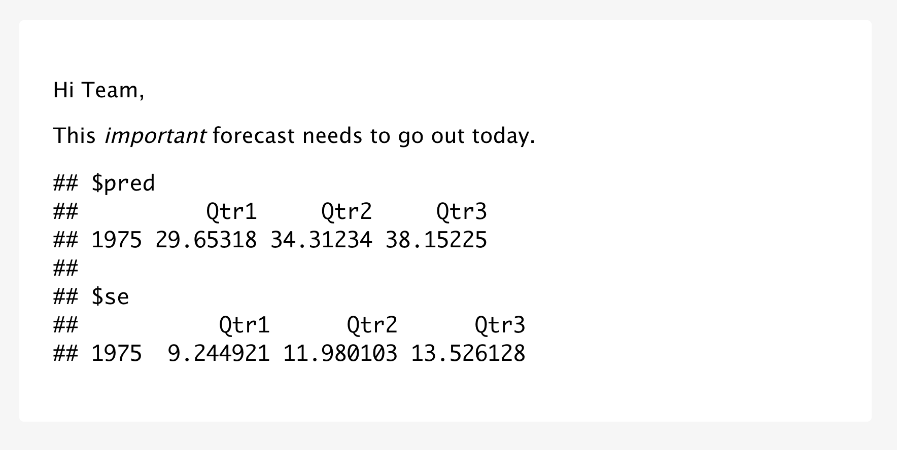 Email from R Markdown