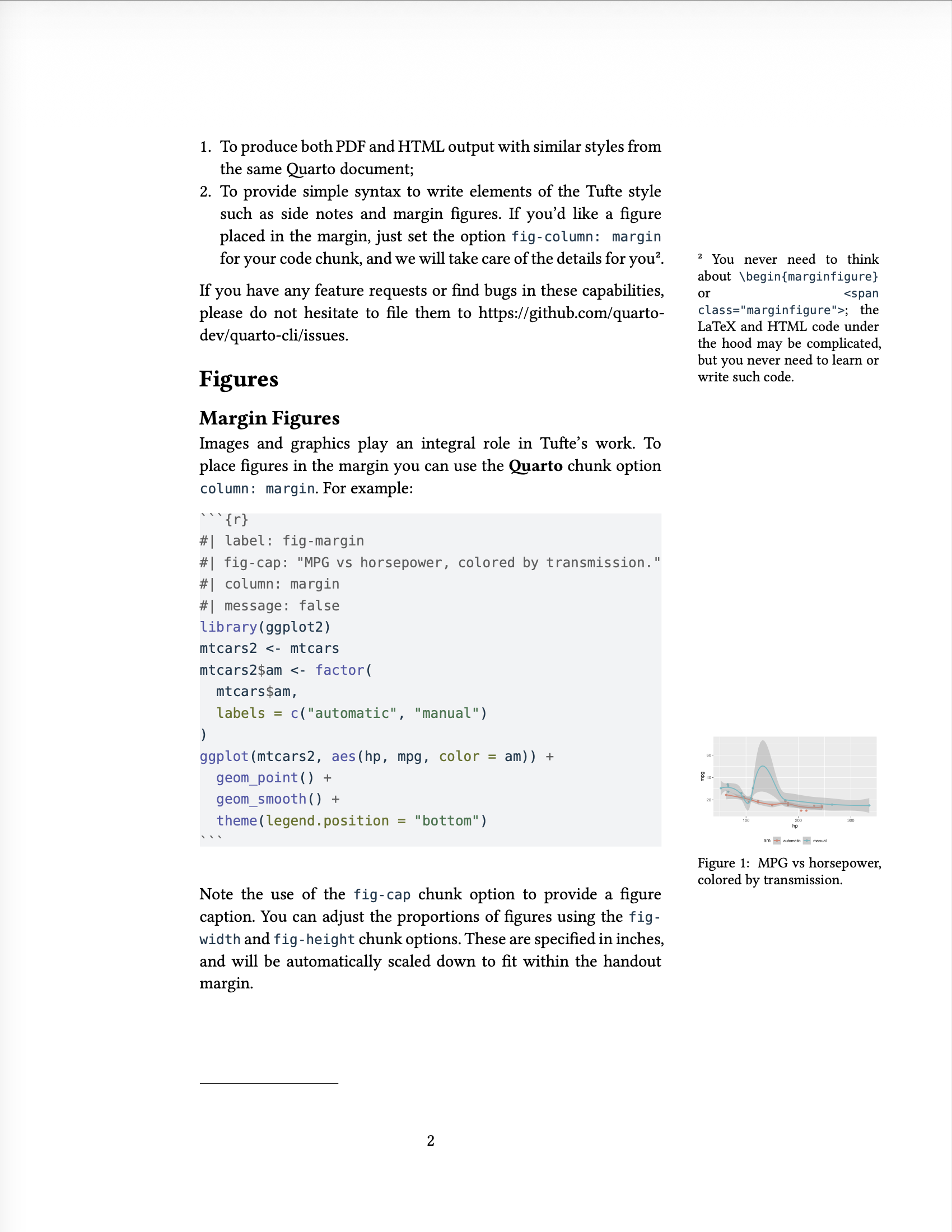Margin note and figure