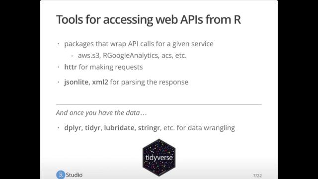 Web API Updates for R | RStudio Webinar - 2017