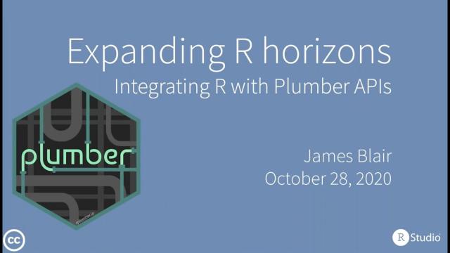 James Blair & Barret Schloerke | Integrating R with Plumber APIs | RStudio (2020)