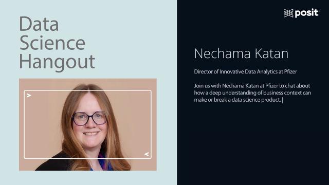 The importance of relevant analytics | Nechama Katan @ Pfizer | Data Science Hangout