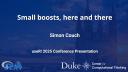 Small boosts here and there - Simon Couch